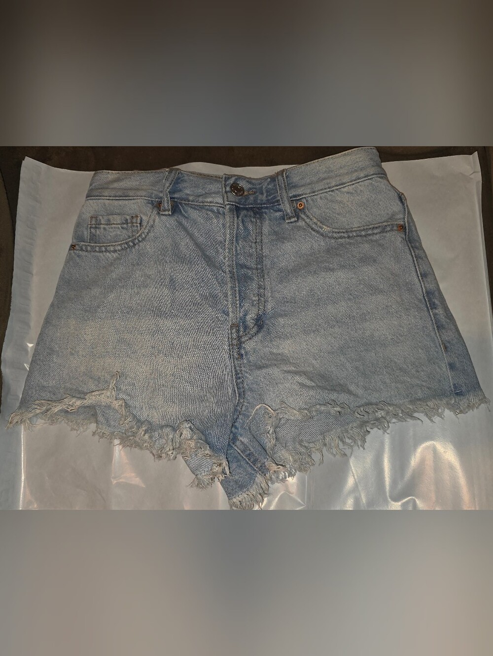 PacSun Light Wash Distressed Denim Cutoff Shorts